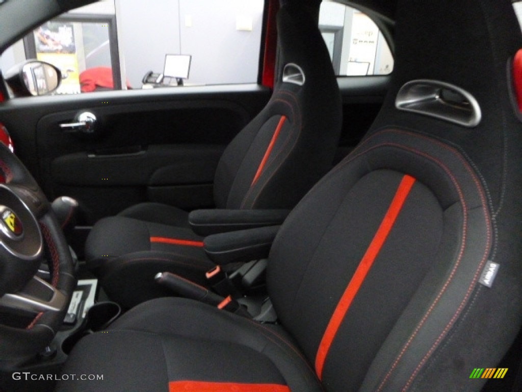 Nero (Black) Interior 2017 Fiat 500 Abarth Photo #116801001