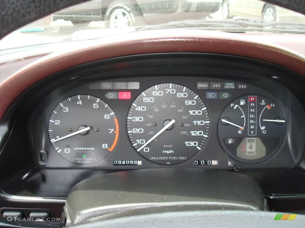 1992 Accord EX Sedan - Pewter Gray Metallic / Burgundy photo #25