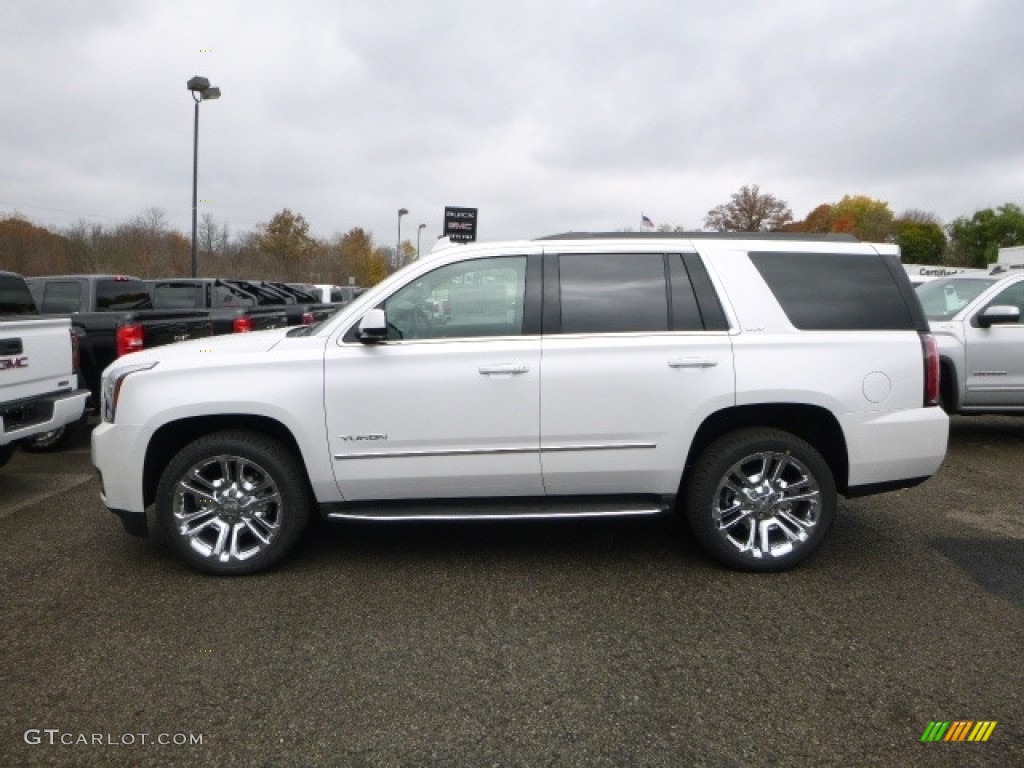 White Frost Tricoat 2017 GMC Yukon SLT 4WD Exterior Photo #116801859