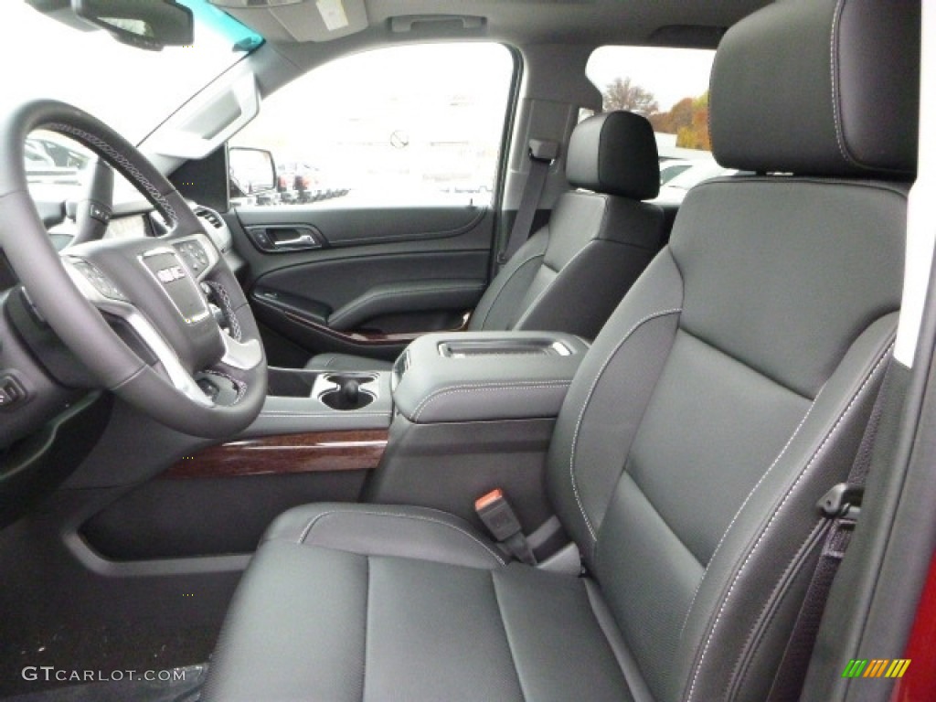 Jet Black Interior 2017 GMC Yukon SLT 4WD Photo #116802312