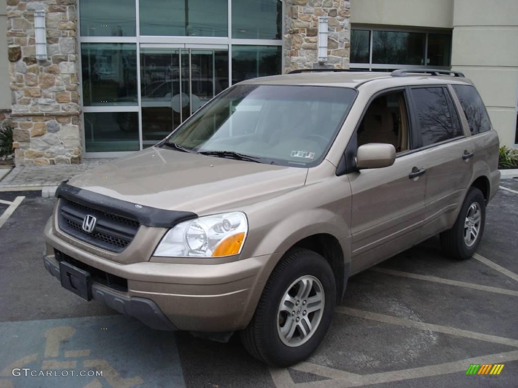 2004 Pilot EX 4WD - Sandstone Metallic / Saddle photo #2