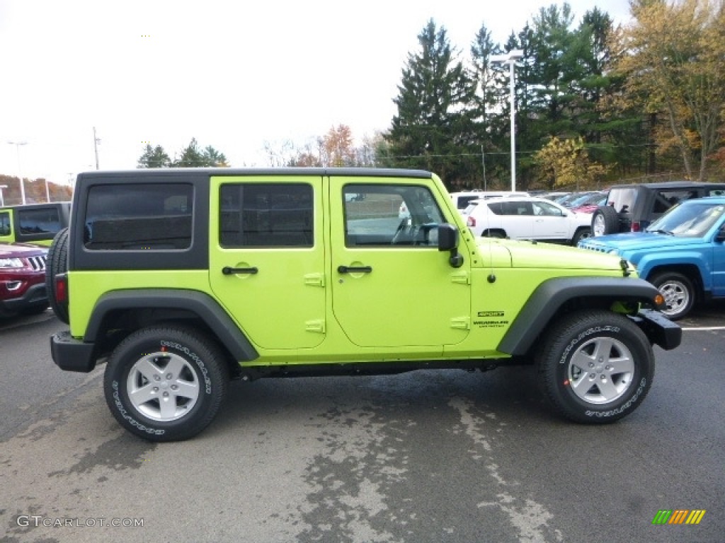 2017 Wrangler Unlimited Sport 4x4 - Hypergreen / Black photo #8