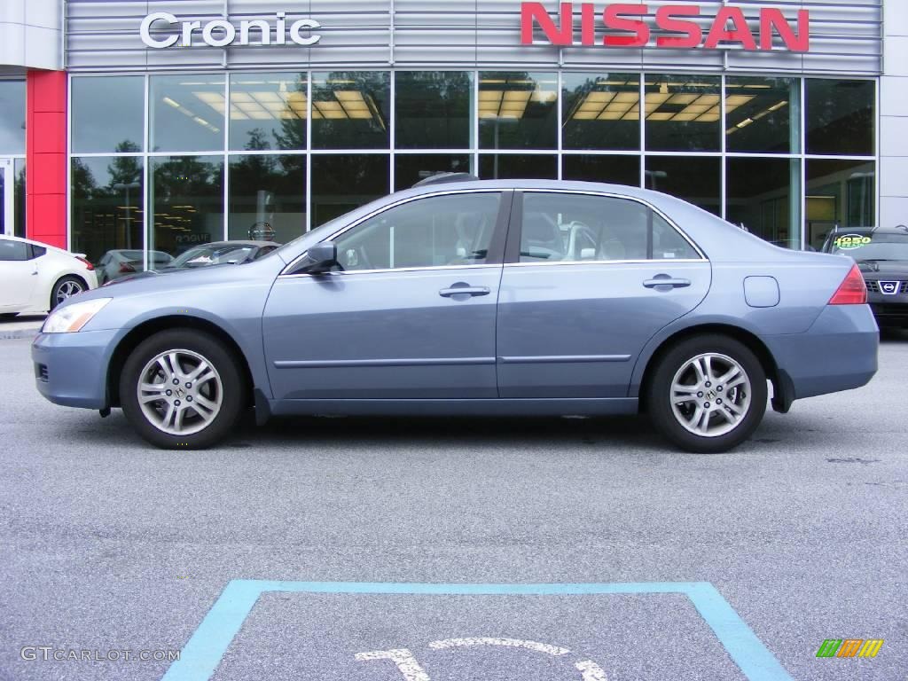 2007 Accord EX-L Sedan - Cool Blue Metallic / Gray photo #1