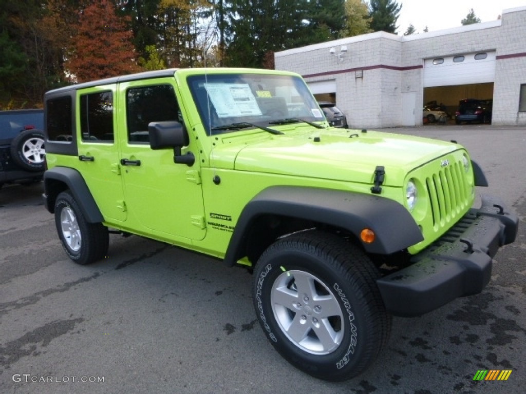 2017 Wrangler Unlimited Sport 4x4 - Hypergreen / Black photo #11