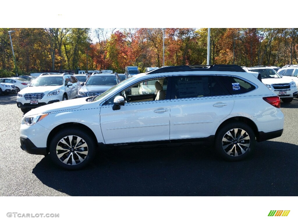2017 Outback 2.5i Limited - Crystal White Pearl / Warm Ivory photo #3