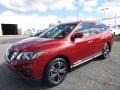 2017 Cayenne Red Nissan Pathfinder Platinum 4x4  photo #13