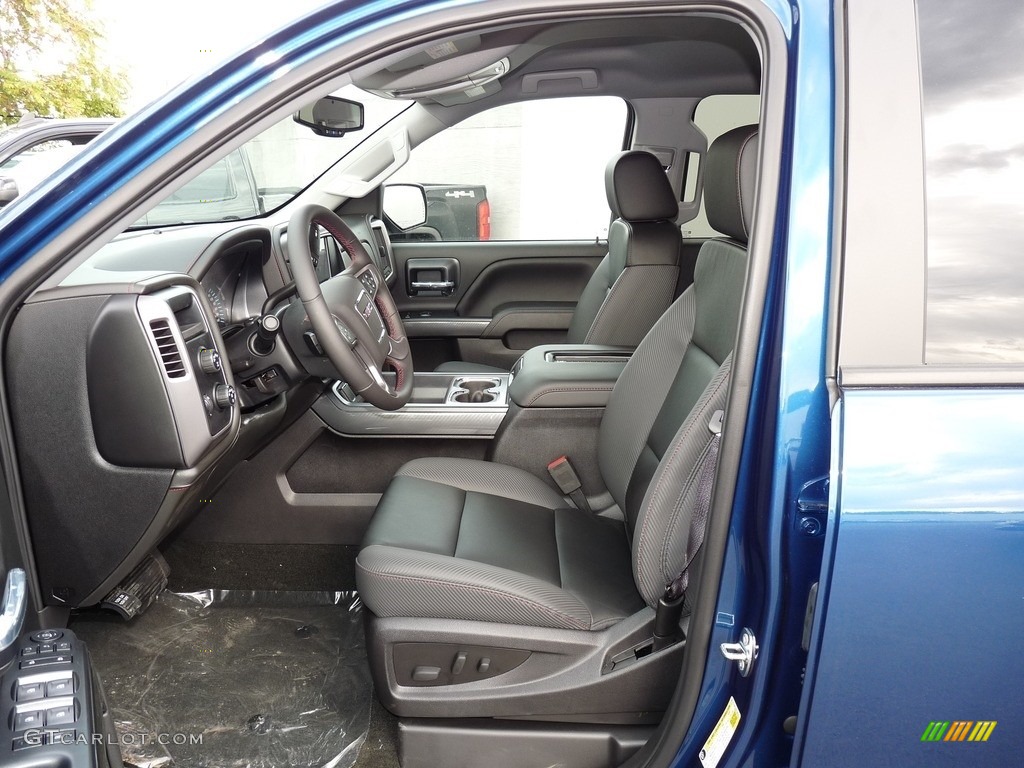 Jet Black Interior 2017 GMC Sierra 1500 SLT Crew Cab 4WD All Terrain Package Photo #116807529