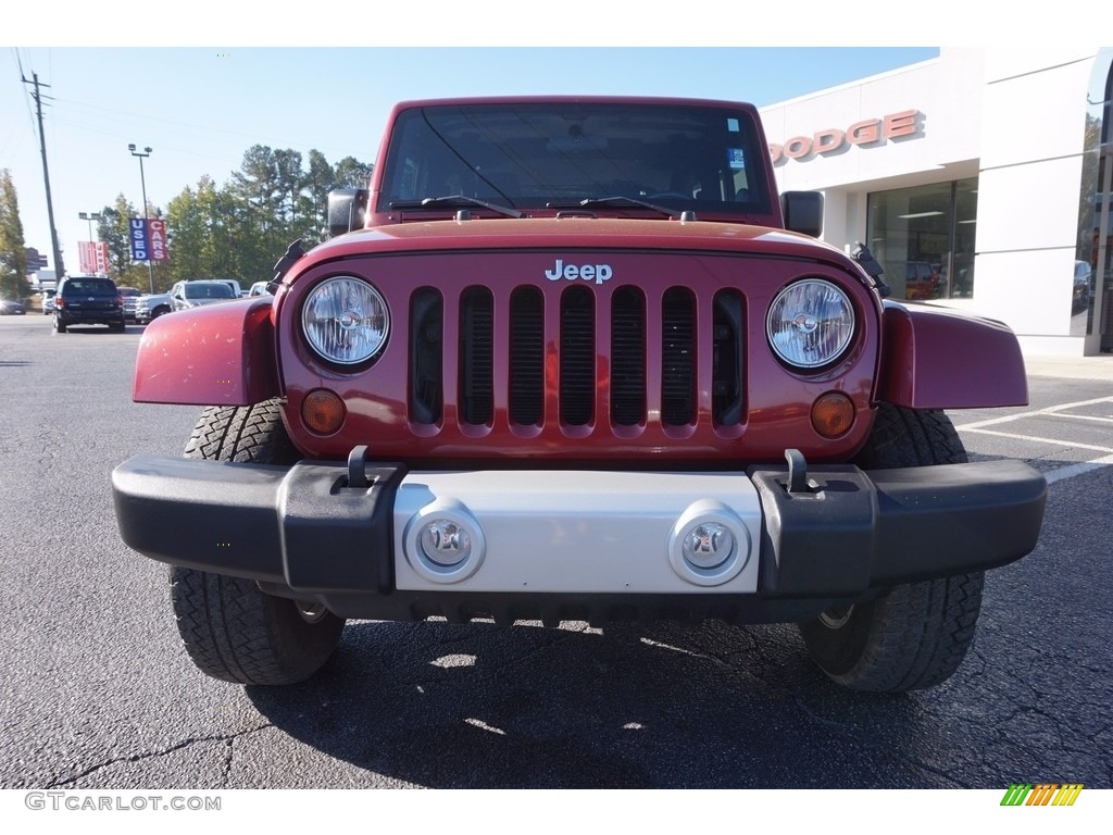 2012 Wrangler Sahara 4x4 - Deep Cherry Red Crystal Pearl / Black/Dark Saddle photo #2