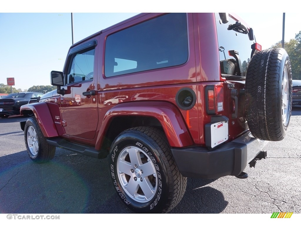 2012 Wrangler Sahara 4x4 - Deep Cherry Red Crystal Pearl / Black/Dark Saddle photo #5