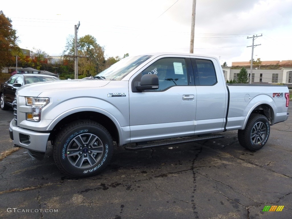 2016 F150 XLT SuperCab 4x4 - Ingot Silver / Black photo #4