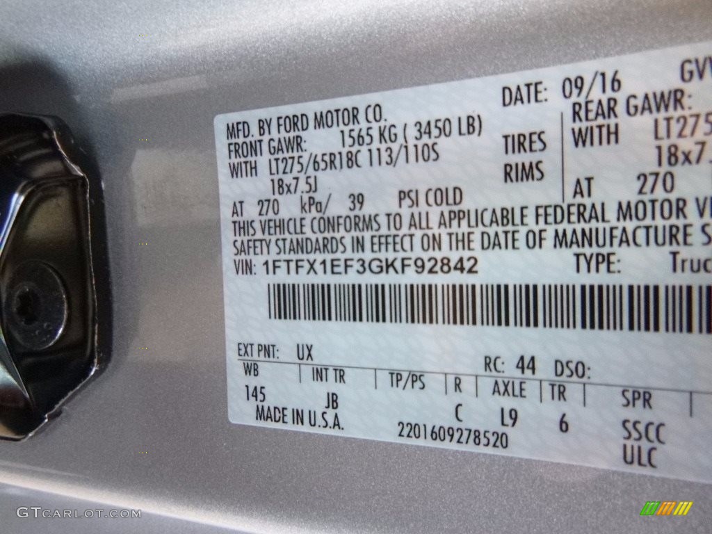 2016 F150 XLT SuperCab 4x4 - Ingot Silver / Black photo #11