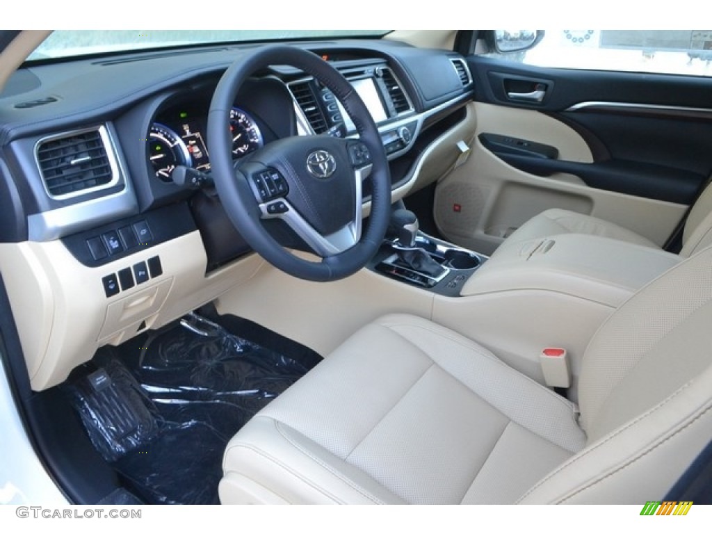 Almond Interior 2016 Toyota Highlander Hybrid Limited AWD Photo #116810802