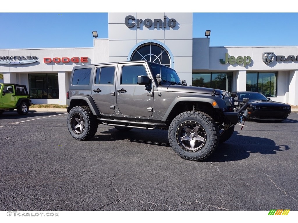 2016 Wrangler Unlimited Sport 4x4 - Granite Crystal Metallic / Black photo #1