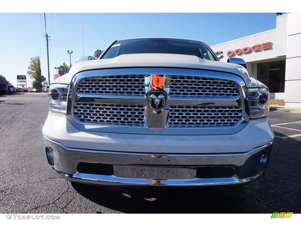 2017 1500 Laramie Crew Cab 4x4 - Pearl White / Canyon Brown/Light Frost Beige photo #2