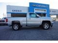 2017 Silver Ice Metallic Chevrolet Silverado 1500 LT Regular Cab 4x4  photo #8