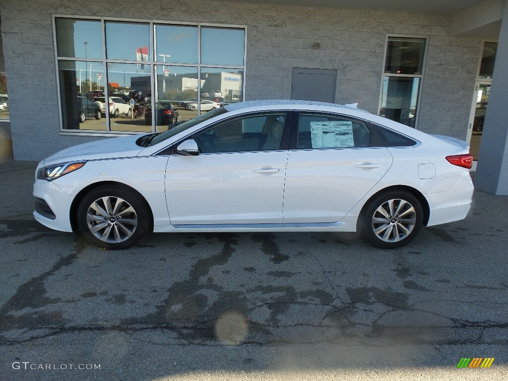 Quartz White Pearl 2017 Hyundai Sonata Sport Exterior Photo #116816389