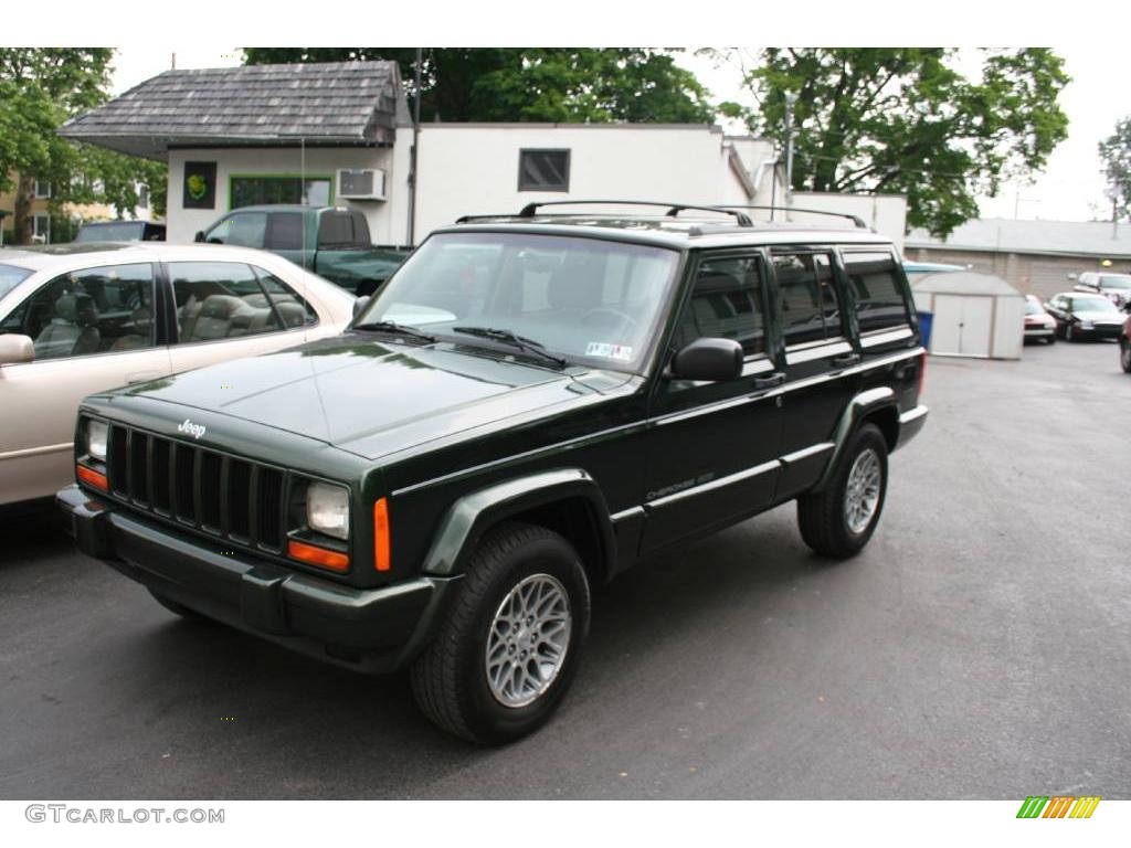 1997 Cherokee 4x4 - Emerald Green Pearlcoat / Tan photo #1