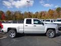 2017 Silver Ice Metallic Chevrolet Silverado 1500 Custom Double Cab 4x4  photo #4