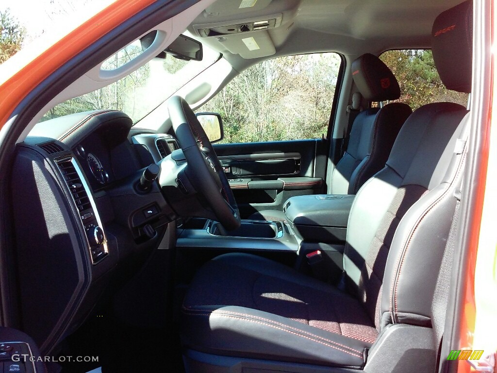 TA Black/Orange Interior 2017 Ram 1500 Sport Crew Cab 4x4 Photo #116819952