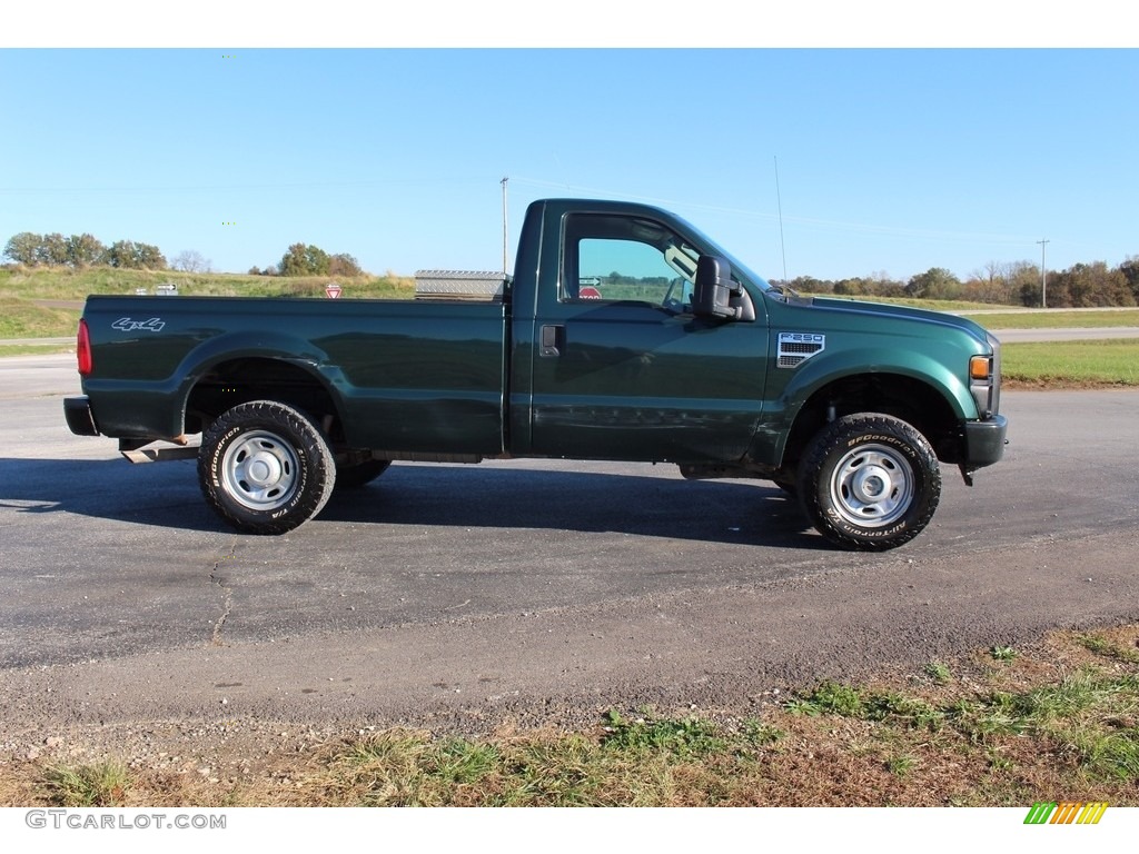 2010 F250 Super Duty XL Regular Cab 4x4 - Forest Green Metallic / Medium Stone photo #25