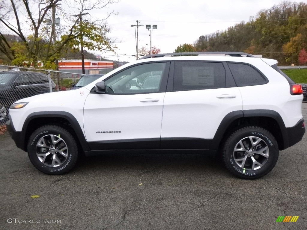 Bright White 2017 Jeep Cherokee Trailhawk 4x4 Exterior Photo #116825937