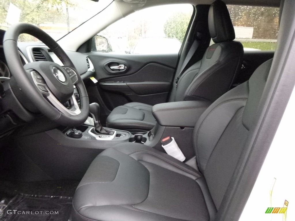 Black Interior 2017 Jeep Cherokee Trailhawk 4x4 Photo #116826162