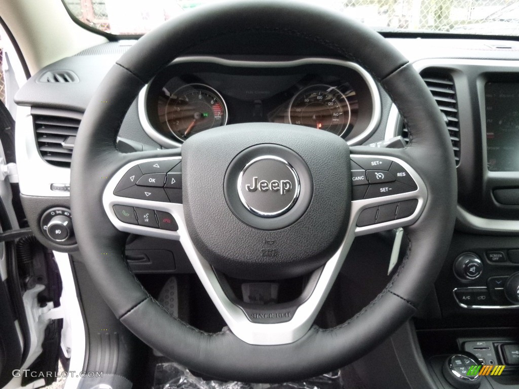 2017 Jeep Cherokee Trailhawk 4x4 Black Steering Wheel Photo #116826260