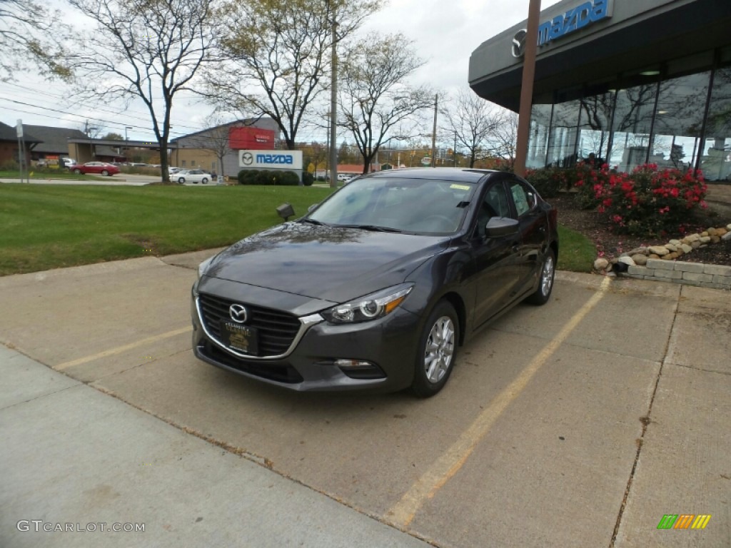 2017 MAZDA3 Sport 4 Door - Machine Gray Metallic / Black photo #1