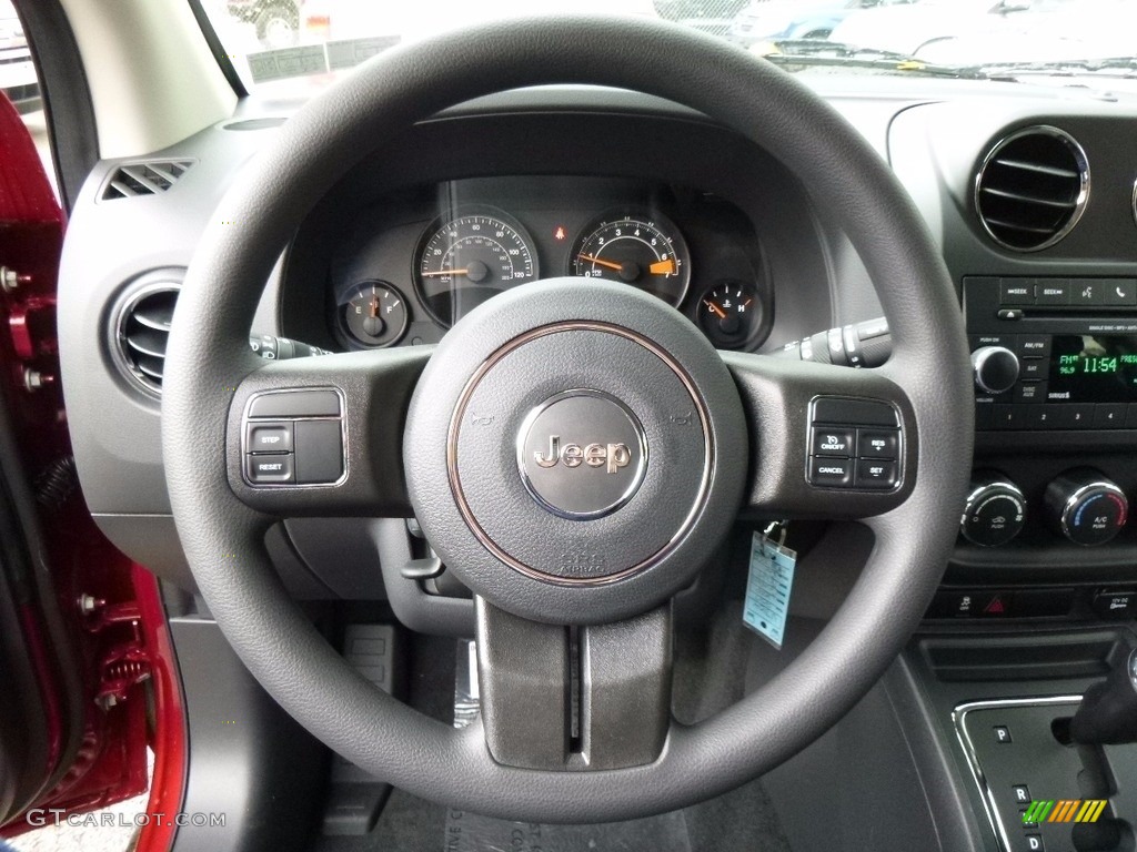 2017 Jeep Compass Sport 4x4 Dark Slate Gray Steering Wheel Photo #116828433