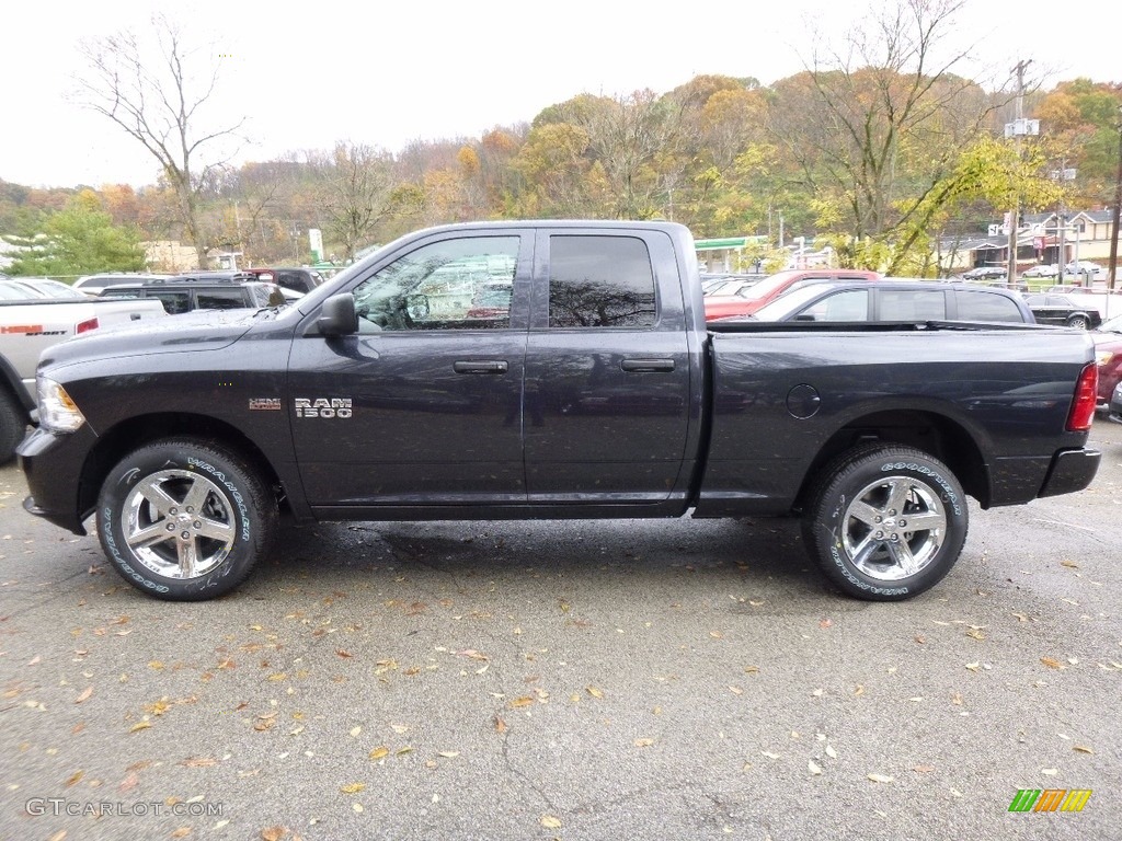 2017 1500 Express Quad Cab 4x4 - Maximum Steel Metallic / Black/Diesel Gray photo #2