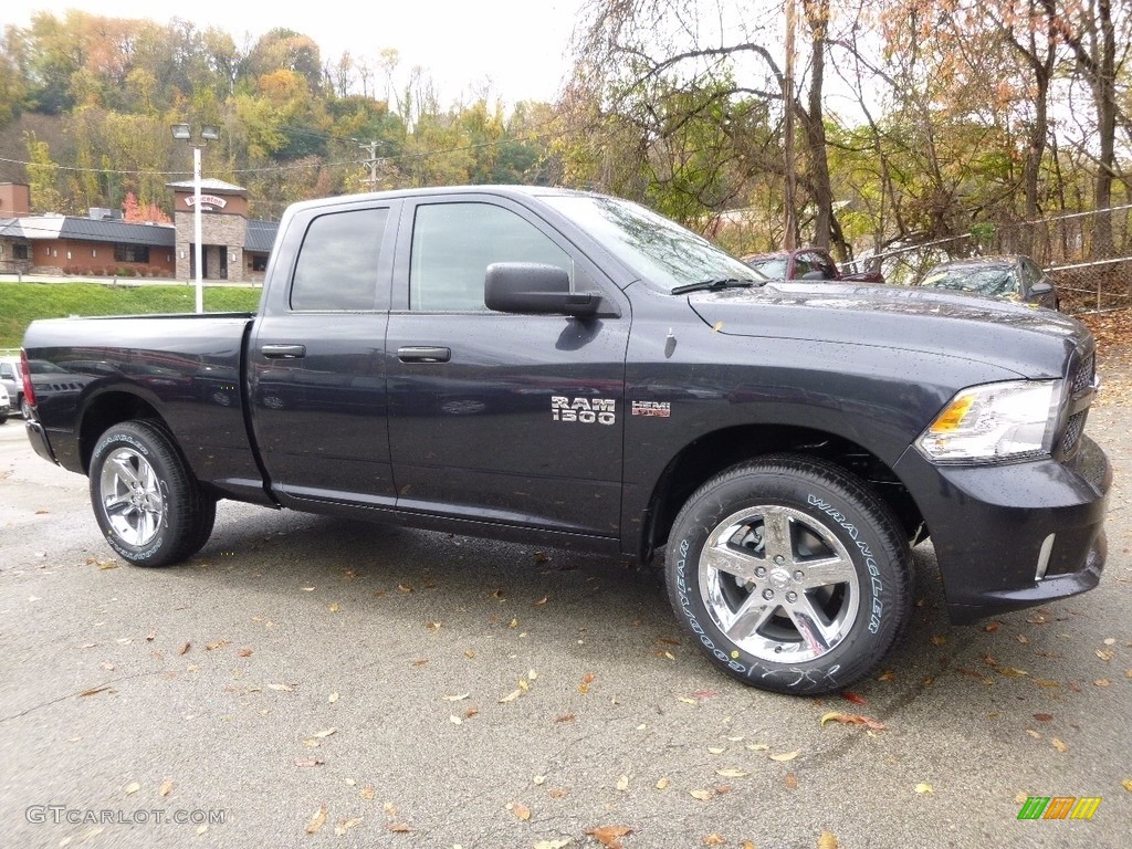 2017 1500 Express Quad Cab 4x4 - Maximum Steel Metallic / Black/Diesel Gray photo #7