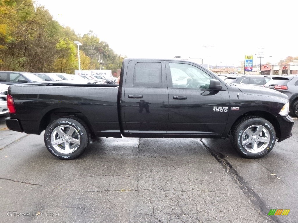 2017 1500 Express Quad Cab 4x4 - Brilliant Black Crystal Pearl / Black/Diesel Gray photo #7