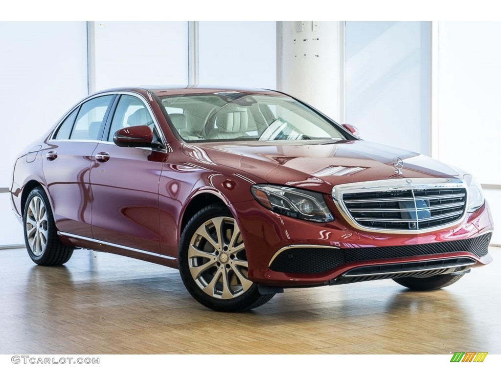 designo  Cardinal Red Metallic 2017 Mercedes-Benz E 300 Sedan Exterior Photo #116830089