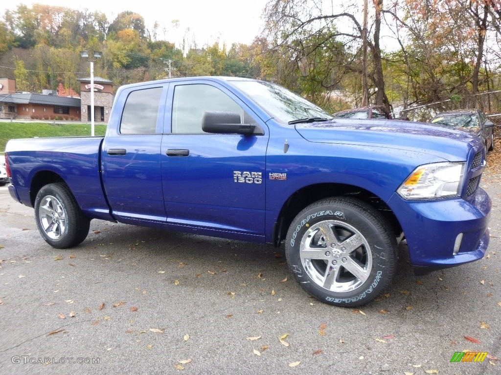 Blue Streak Pearl 2017 Ram 1500 Express Quad Cab 4x4 Exterior Photo #116830312