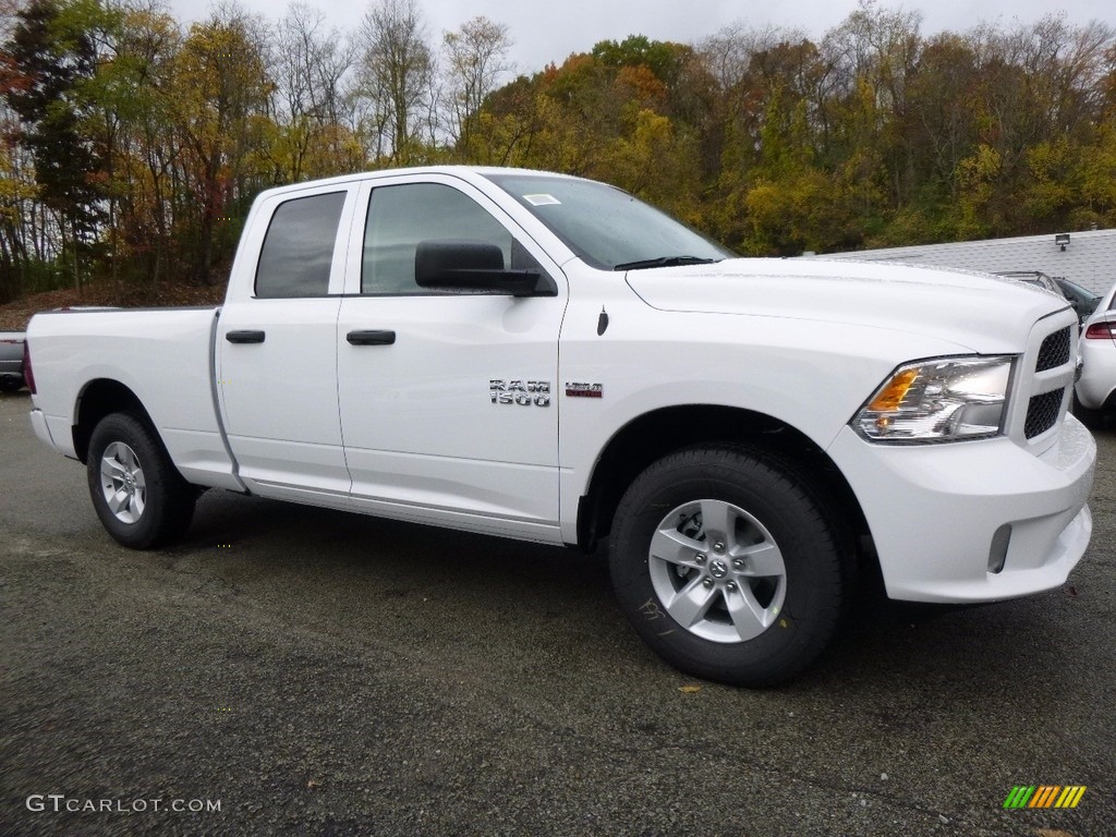 2017 1500 Express Quad Cab 4x4 - Bright White / Black/Diesel Gray photo #6