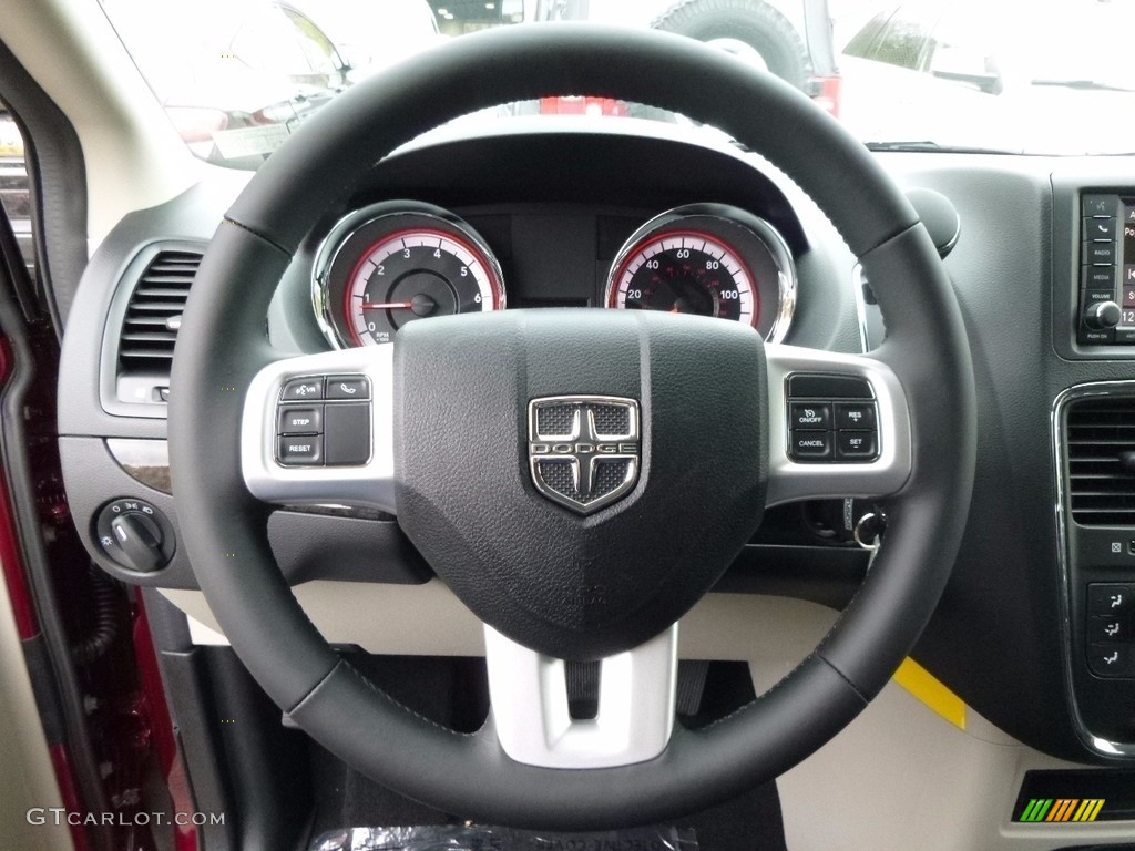 2017 Dodge Grand Caravan SE Black/Light Graystone Steering Wheel Photo #116831085