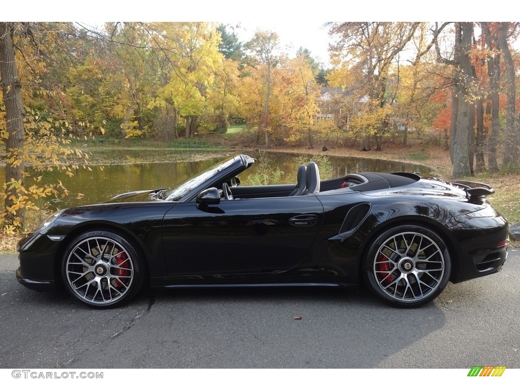 Black 2015 Porsche 911 Turbo Cabriolet Exterior Photo #116831148