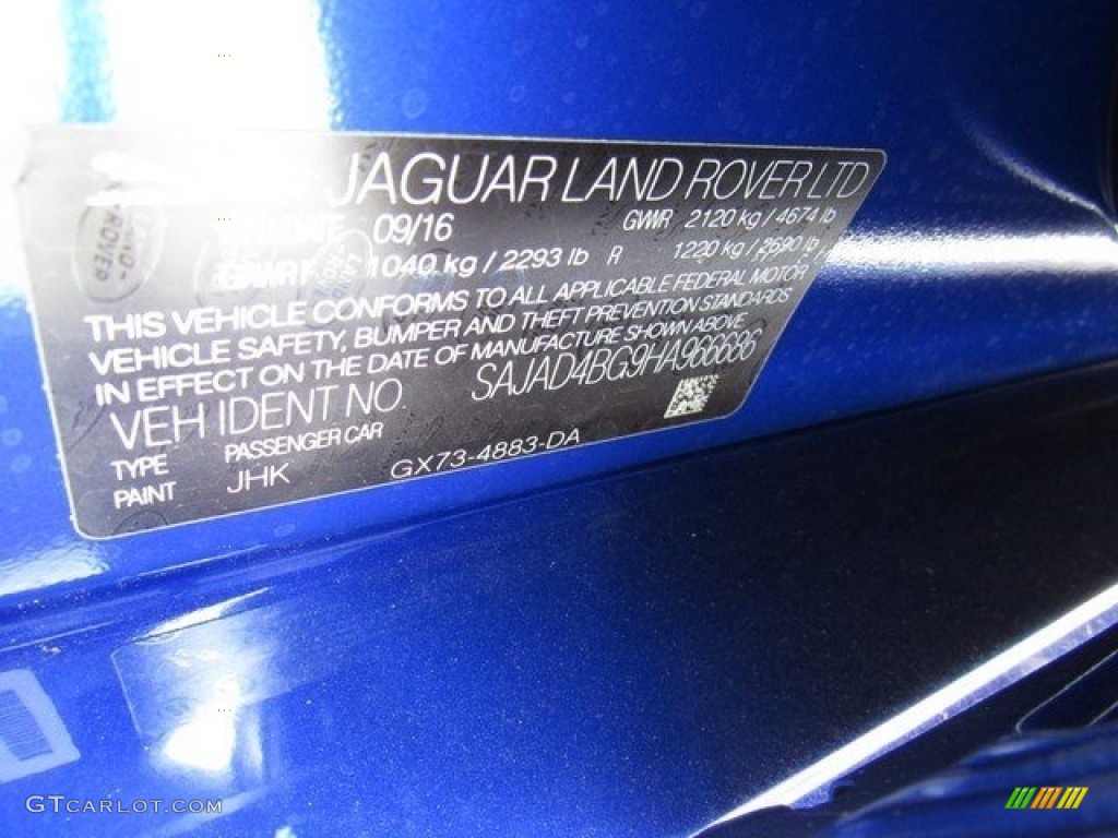 2017 XE Color Code JHK for Caesium Blue Photo #116831760