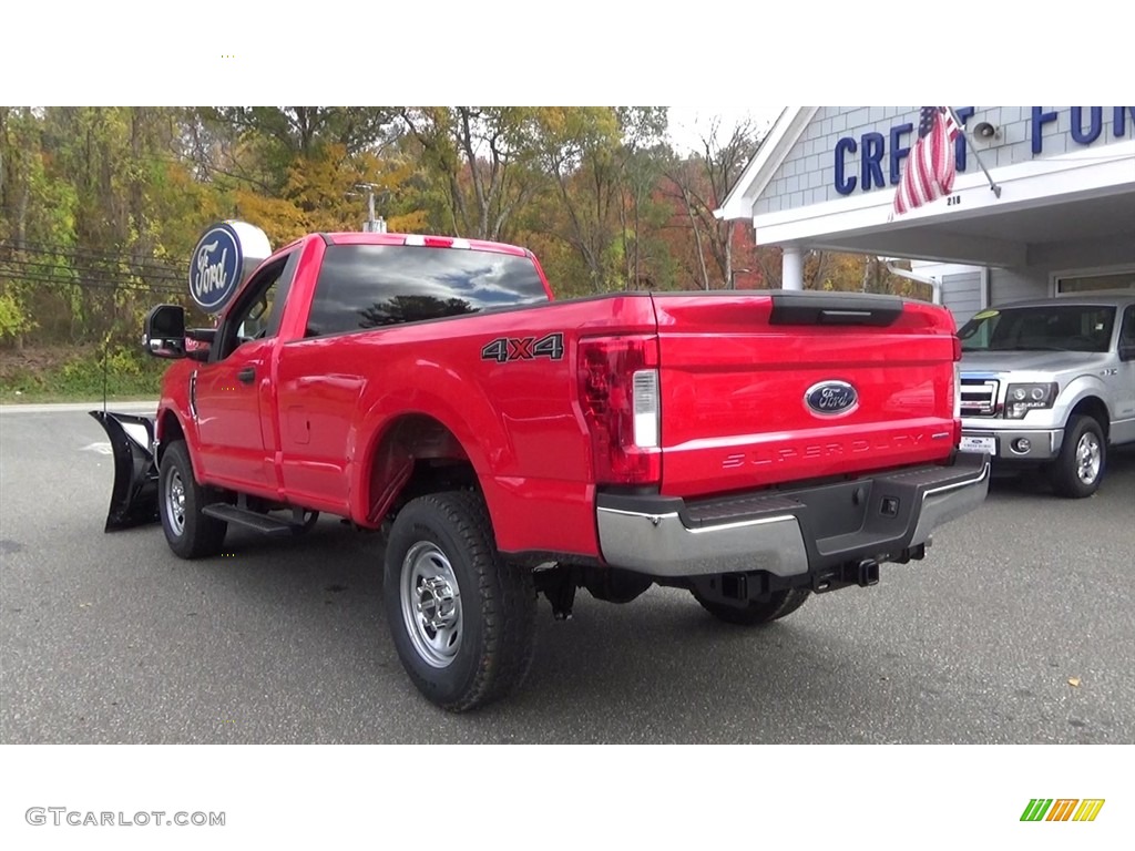 2017 F350 Super Duty XL Regular Cab 4x4 Plow Truck - Race Red / Medium Earth Gray photo #5