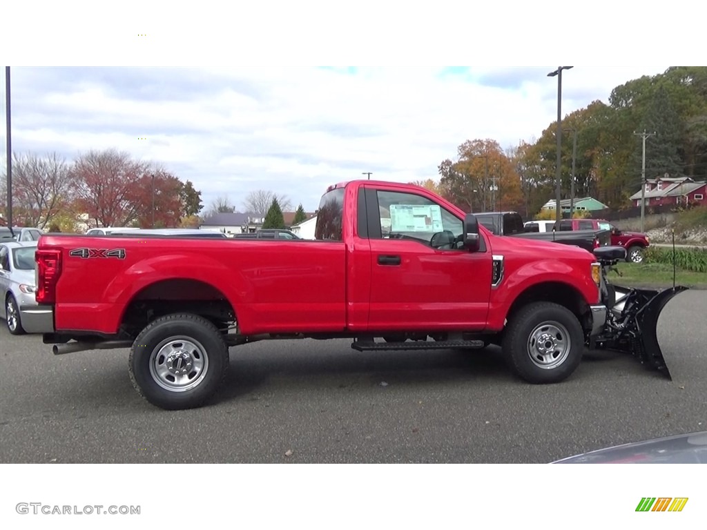 Race Red 2017 Ford F350 Super Duty XL Regular Cab 4x4 Plow Truck Exterior Photo #116844521
