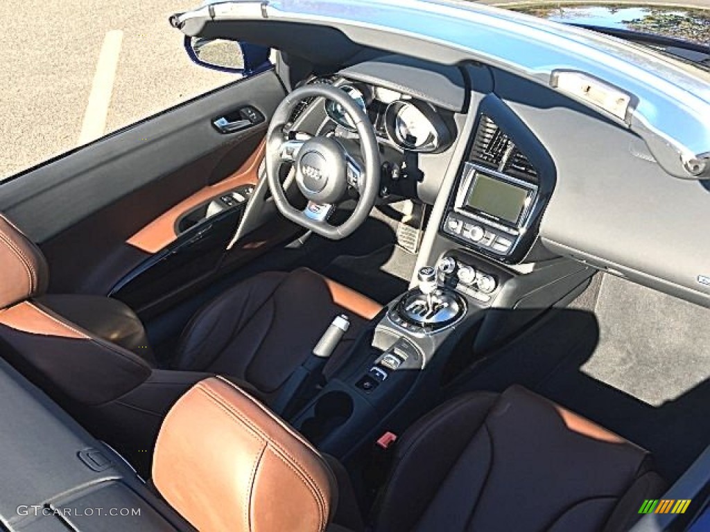 Nougat Brown Interior 2014 Audi R8 Spyder V8 Photo #116847582