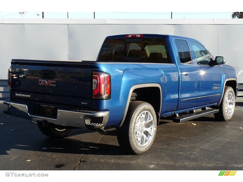 2017 Sierra 1500 SLT Double Cab 4WD - Stone Blue Metallic / Jet Black photo #2