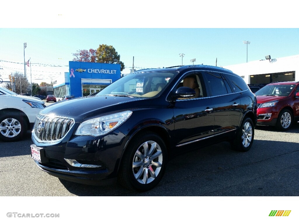 2016 Enclave Premium AWD - Dark Sapphire Blue Metallic / Choccachino/Cocoa photo #1