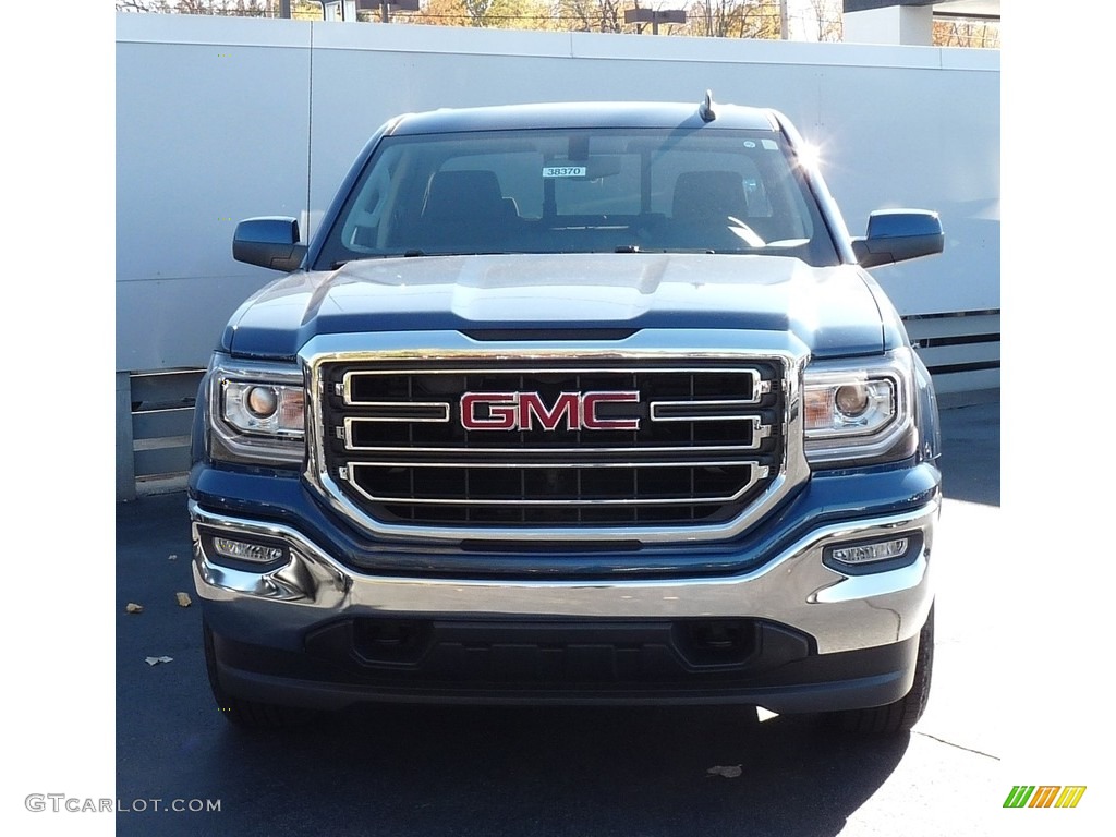 Stone Blue Metallic 2017 GMC Sierra 1500 SLE Double Cab 4WD Exterior Photo #116855649