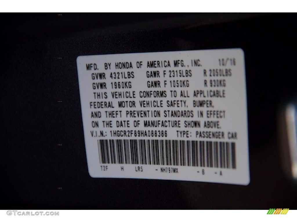2017 Accord EX-L Sedan - Modern Steel Metallic / Gray photo #19