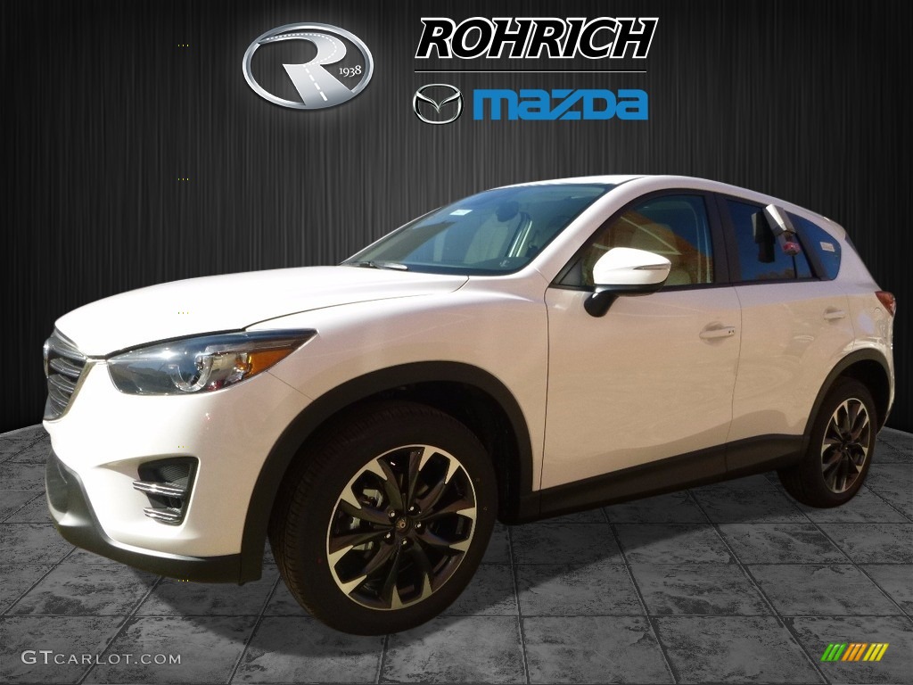 2016 CX-5 Grand Touring - Crystal White Pearl Mica / Parchment photo #4