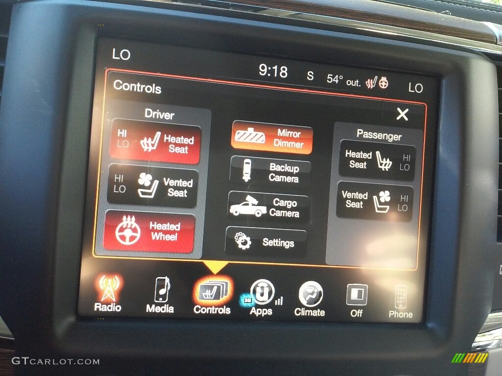 2017 Ram 2500 Power Wagon Laramie Crew Cab 4x4 Controls Photo #116860994