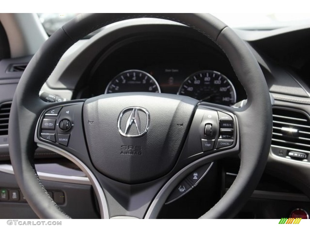 2017 Acura RLX Technology Ebony Steering Wheel Photo #116863767
