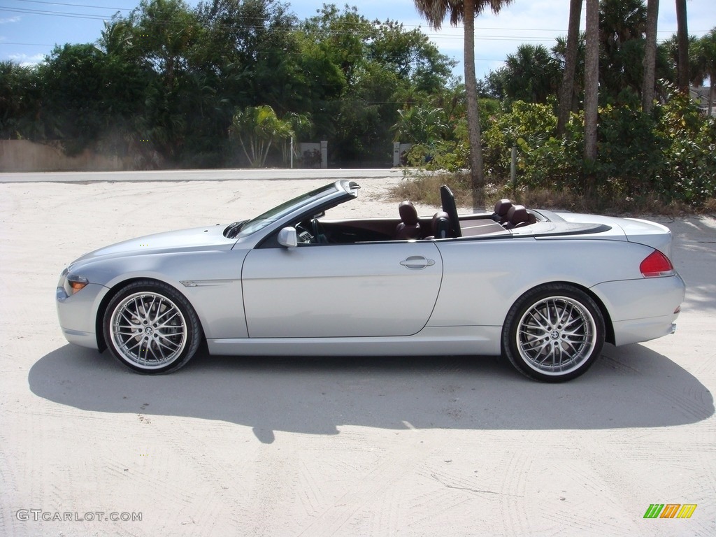 2006 6 Series 650i Convertible - Titanium Silver Metallic / Chateau Red photo #4