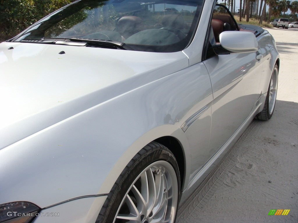 2006 6 Series 650i Convertible - Titanium Silver Metallic / Chateau Red photo #10